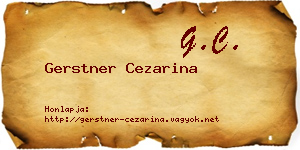 Gerstner Cezarina névjegykártya